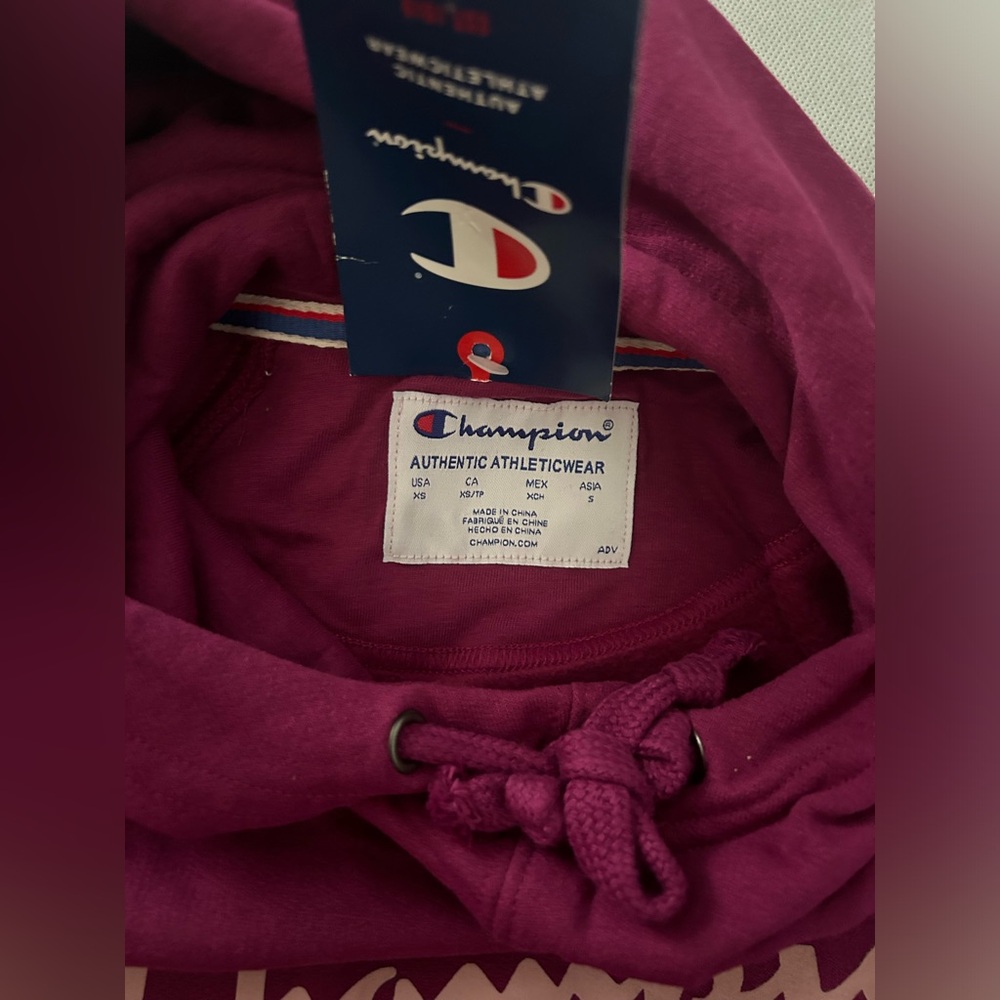 Champion X-Small new with tags purple hoodie. - Picture 4 of 5